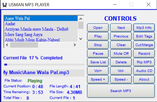 Usman MP3 Player Usman MP3 Player Screenshot